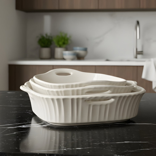 Pyrex Rectangular Dish Set - 3 Pcs